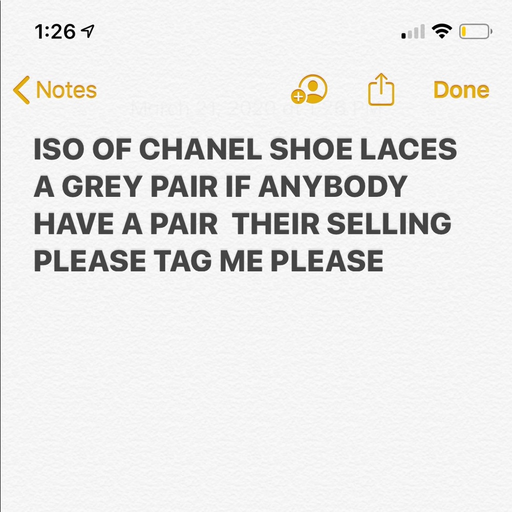 ISO of Chanel grey laces